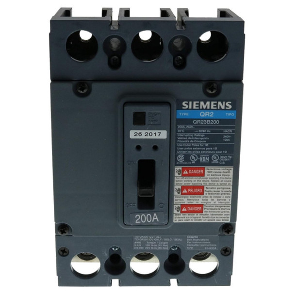 Siemens QR23B200 Circuit Breaker (240v, 200A, 3P)
