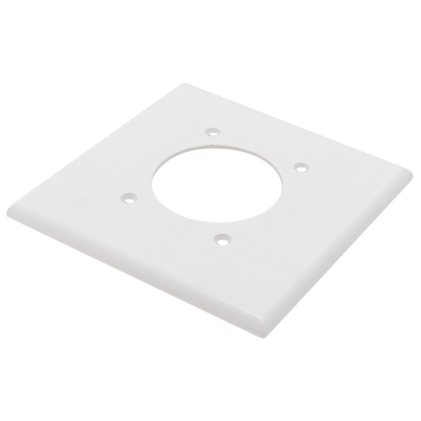 Leviton 80526-W Wall Plate (White, Thermoset Plastic, Gangs: 2)