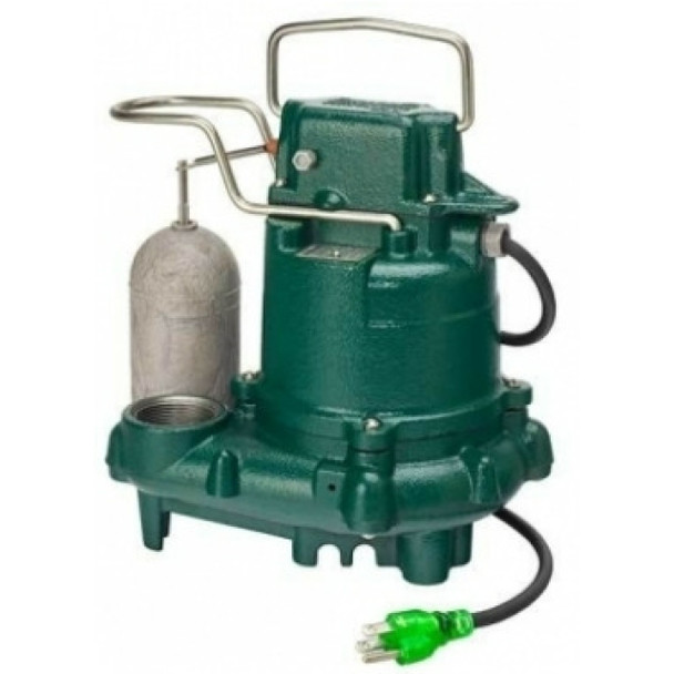 Zoeller 63-0001; M63 Sump Pump (Green, 115v, 9.7A, 3/10hp, 43GPM)