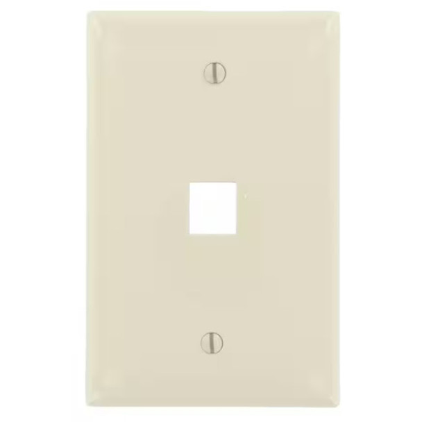 Leviton 41091-1TN Wall Plate (Light Almond, High-Impact Nylon, Gangs: 1)