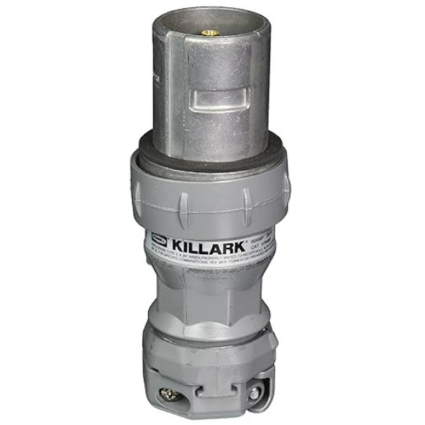 Killark VP6485 Pin and Sleeve Plug (Gray, 600VAC, 60A, 4P, 3W)