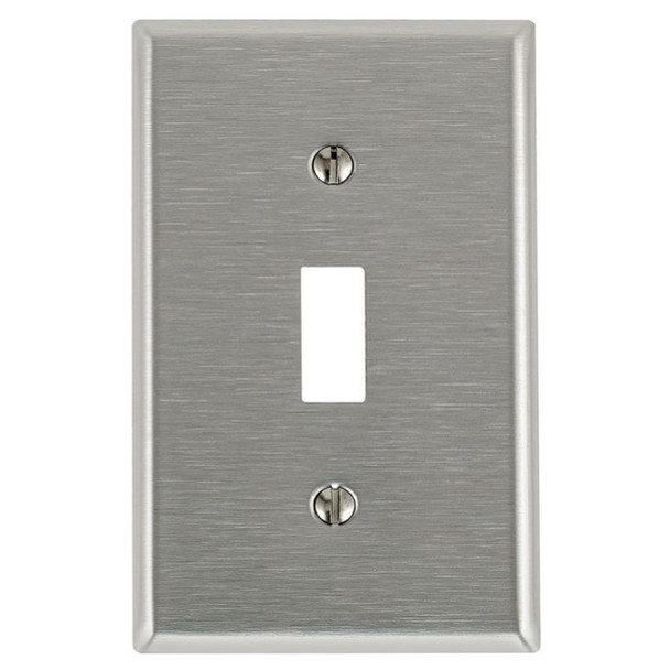 Leviton 84001 Wall Plate (Stainless Steel, Gangs: 1)