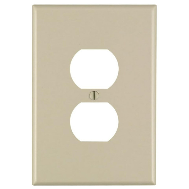 Leviton 86103 Wall Plate (Ivory, Thermoset Plastic, Gangs: 1)