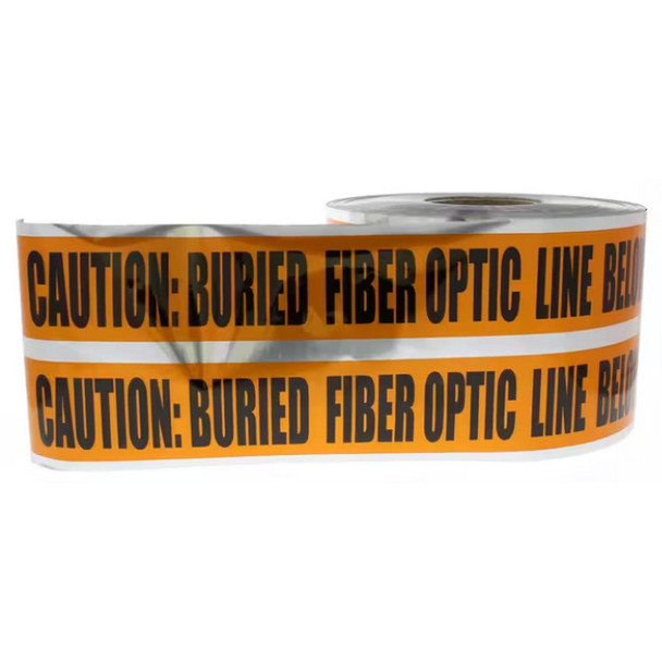 Ideal Industries 42-252 Safety Warning Tape (Orange, Solid Aluminum Foil Core, 1000ft x 6in)