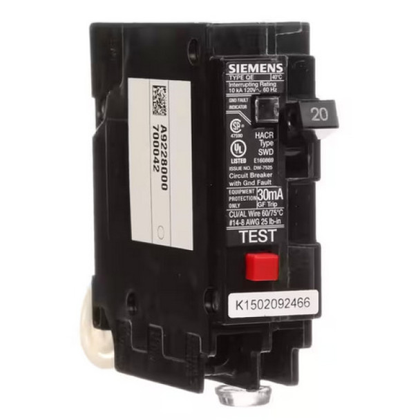 Siemens QE120 Circuit Breaker (120v, 20A, 1P)