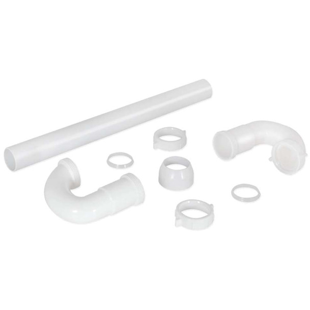 EZ-FLO 35302 S-Trap (White, Polypropylene, Plastic, 1-1/2in)