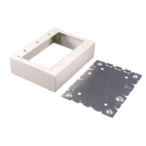 Wiremold V5748-3 Electrical Box (Ivory, Steel, 300v, 1-3/4in)