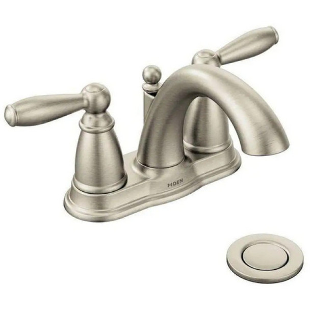 Moen 6610BN Bathroom Faucet (Metal, Brushed Nickel, 1.2GPM)