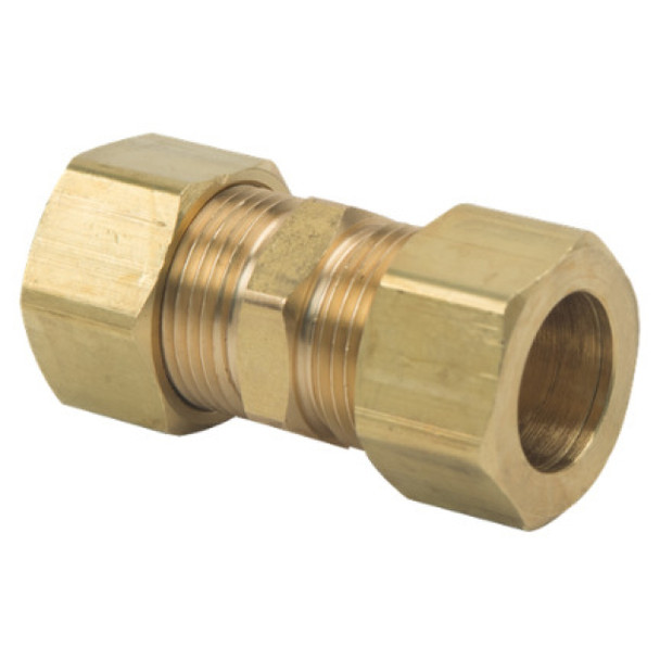 BrassCraft 62-10X Compression Union (Brass, Rough, 5/8in, Lead Free, 150PSI, 250°F)