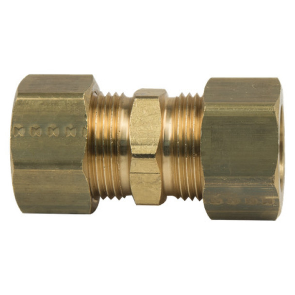 BrassCraft 62-10X Compression Union (Brass, Rough, 5/8in, Lead Free, 150PSI, 250°F)