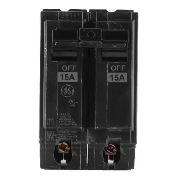 General Electric THQL2115 Circuit Breaker (120/240VAC, 15A, 2P)