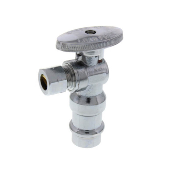 Everflow Supplies Inc. P-81212PR-NL Supply Stop Valve (1/2 x 3/8in)