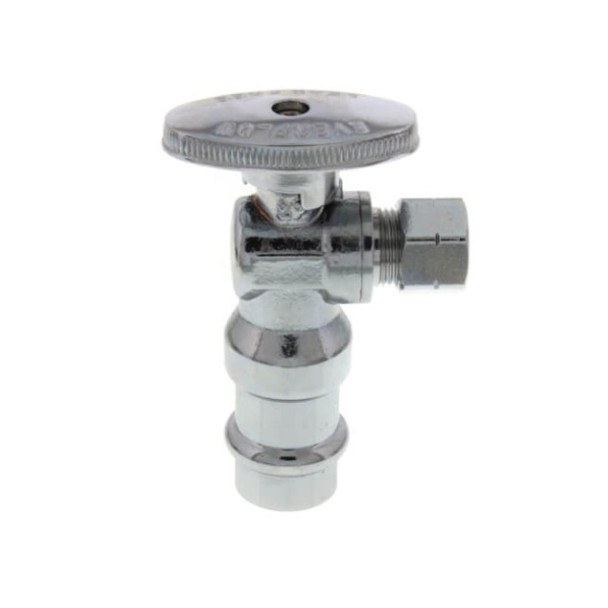 Everflow Supplies Inc. P-81212PR-NL Supply Stop Valve (1/2 x 3/8in)