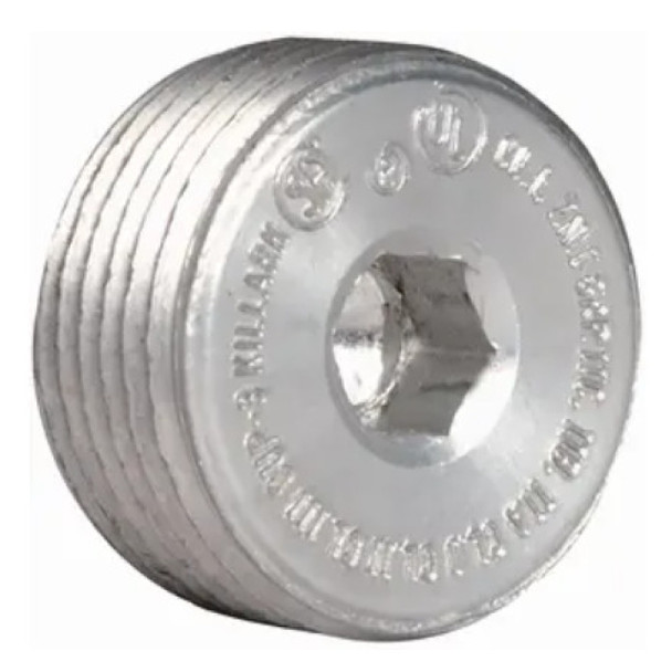 Killark CUP-3 Recessed Plug (Aluminum, Copper Free (less than 4/10 of 1%), 1in)