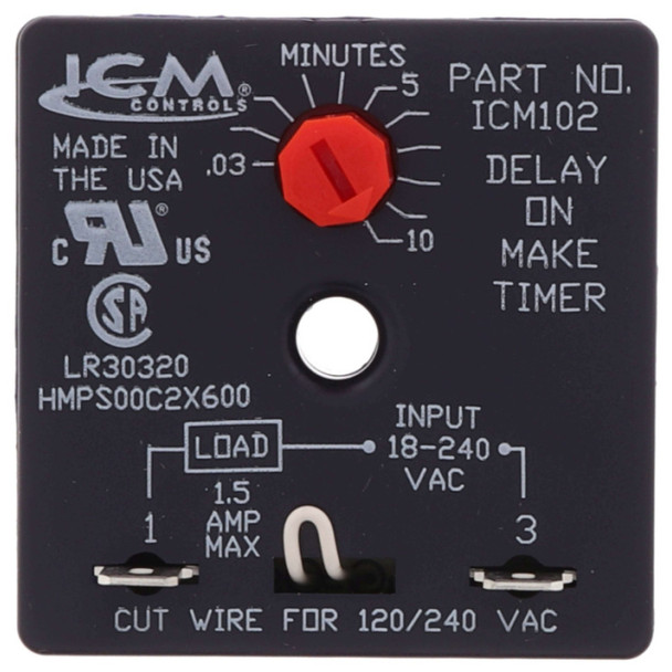 ICM Controls ICM102B Timer (18/240VAC, 1.5A)