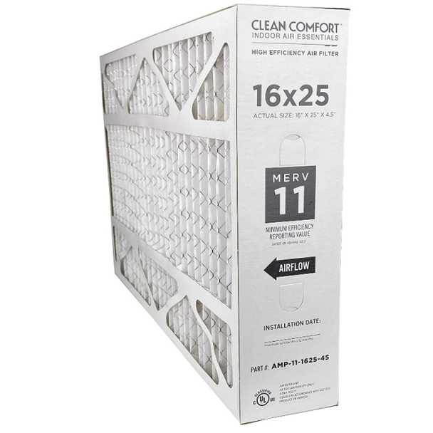 Clean Comfort AMP-11-1625-45 Air Filter (16 x 25 x 4.5in, MERV: 11)