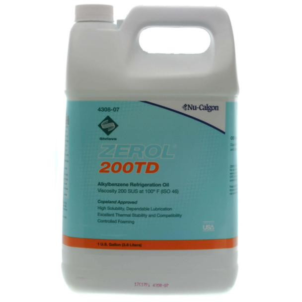 Nu-Calgon 4308-07; Zerol 200TD Refrigeration Oil (Clear, 1gal)