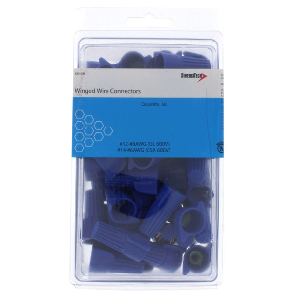 DiversiTech 623-008 Connector  (Blue, Thermoplastic) [50 Count]