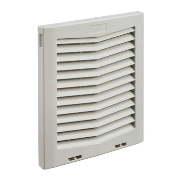 Hoffman Enclosures HG1000404 Grille (Light Gray, Plastic, 115VAC, 10.13 x 10.14 x 1.69in, 50/60Hz, 21 to 484CFM)