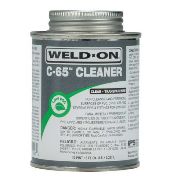 Weld-On 10203; 107650041 Pipe Cleaner (Clear, 1/2pt)