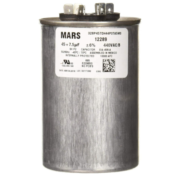 Motors & Armatures, Inc. 12289 Capacitor (440v, Round, 45/7.5MFD)