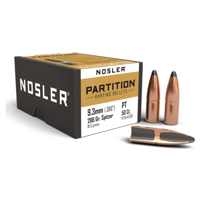 Nosler Partition P - 9.3mm 286g SP (50ct) Bullets 44750