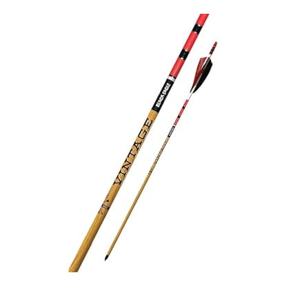 Black Eagle 19/64" Factory Fletched Arrow Vintage Crested Feathers R/W/B 6pk .005"-500 330