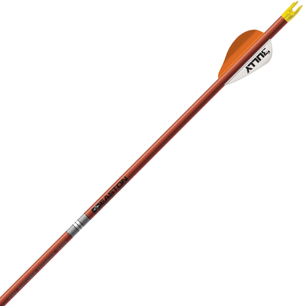 Easton FMJ 5mm Size 300 Autumn Orange 2'' Bully Vanes 6pk 330473