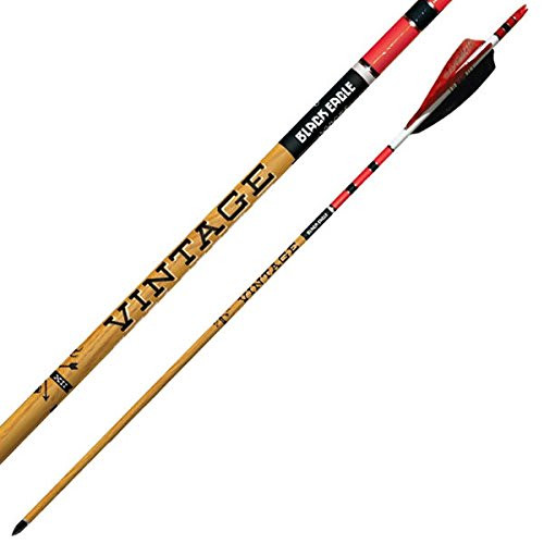 Black Eagle 19/64" Factory Fletched Arrow Vintage Crested Feathers R/W/B 6pk .005"-600 331