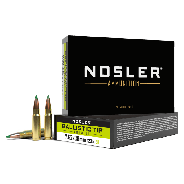 Nosler Ballistic Tip BTA - 7.62x39 123g BT SP (20ct) Ammunition 40069