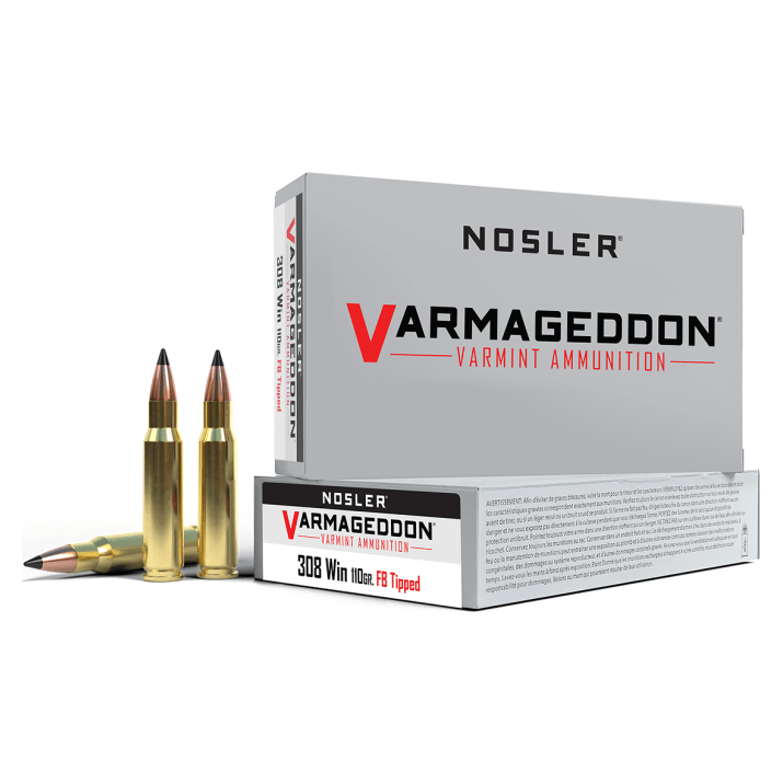 Nosler Varmageddon VGA - 308 WIN 110g VG FBT (20ct) Ammunition 40272