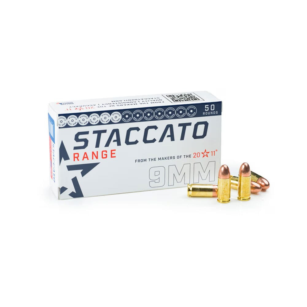 Staccato 9mm Range Ammo (1 Box) 1-919-LHA124FMJ-STAC-R-ECOM