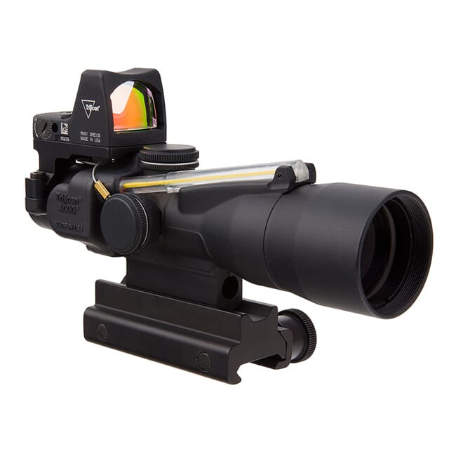 USED Trijicon ACOG 3x30 Amber Horseshoe/Dot 5.56x45mm/62gr BAC Compact Riflescope w/RMR Type 2 LED 3.25 MOA Red Dot & TA60 Flattop Mount TA33-C-400312 - Excellent Condition USED8728