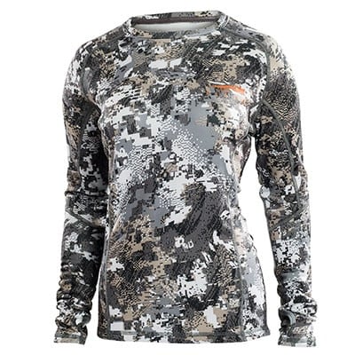 Sitka Women's Core Mid Wt Crew LS Optifade Elevated II Medium 10047-EV-M