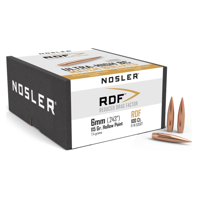 Nosler RDF RDF - 6mm 115g HPBT (100ct) Bullets 53507