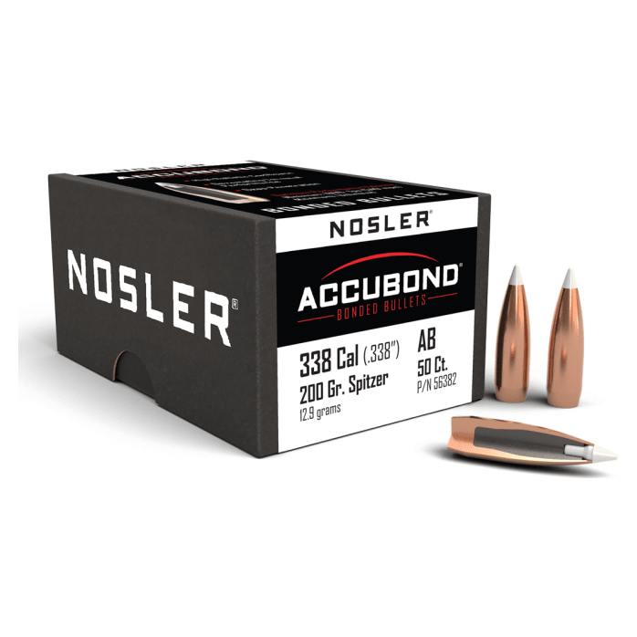 Nosler AccuBond AB - 338 200g SP (50ct) Bullets 56382