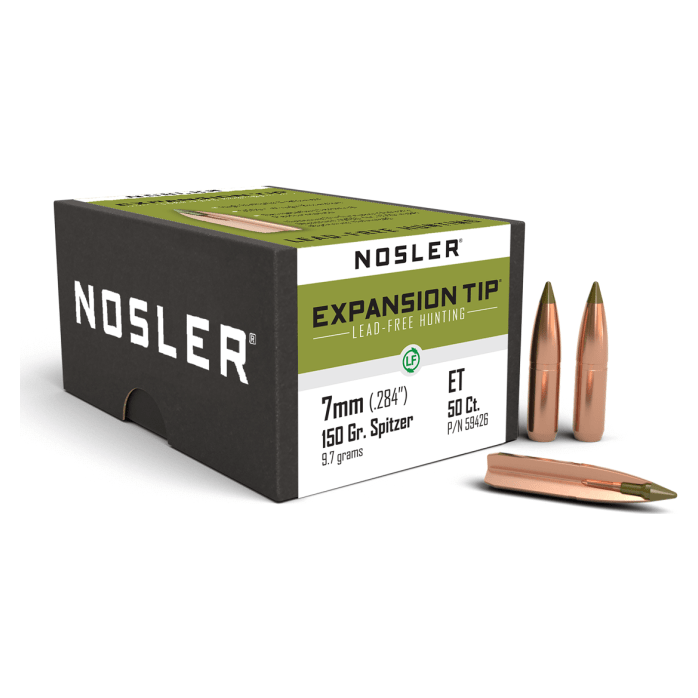 Nosler E-Tip ET - 7mm 150g SP b710 (50ct) Bullets 59426