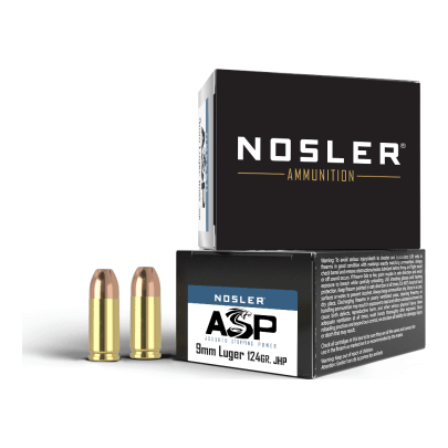 Nosler Assured Stopping Power (ASP) Handgun ASP - 9mm 124g HG JHP (20ct) Ammunition 51286