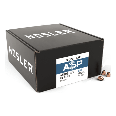 Nosler Hand Gun - Assured Stopping Power (ASP) HG - ASP 45 185g JHP (.451") (1,000 bulk ct) Bullets 53264