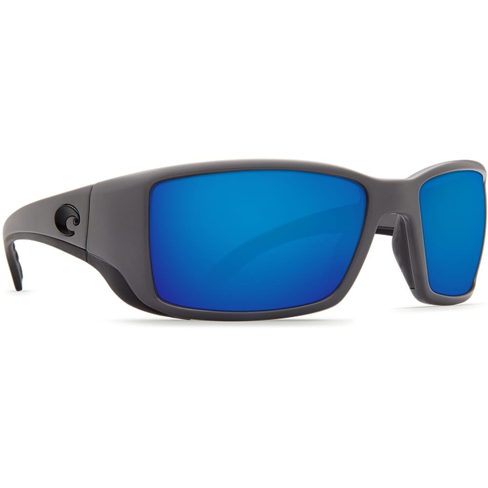 Costa Blackfin Matte Gray Frame Sunglasses w/Blue Mirror 580G Lenses 06S9014-90143362
