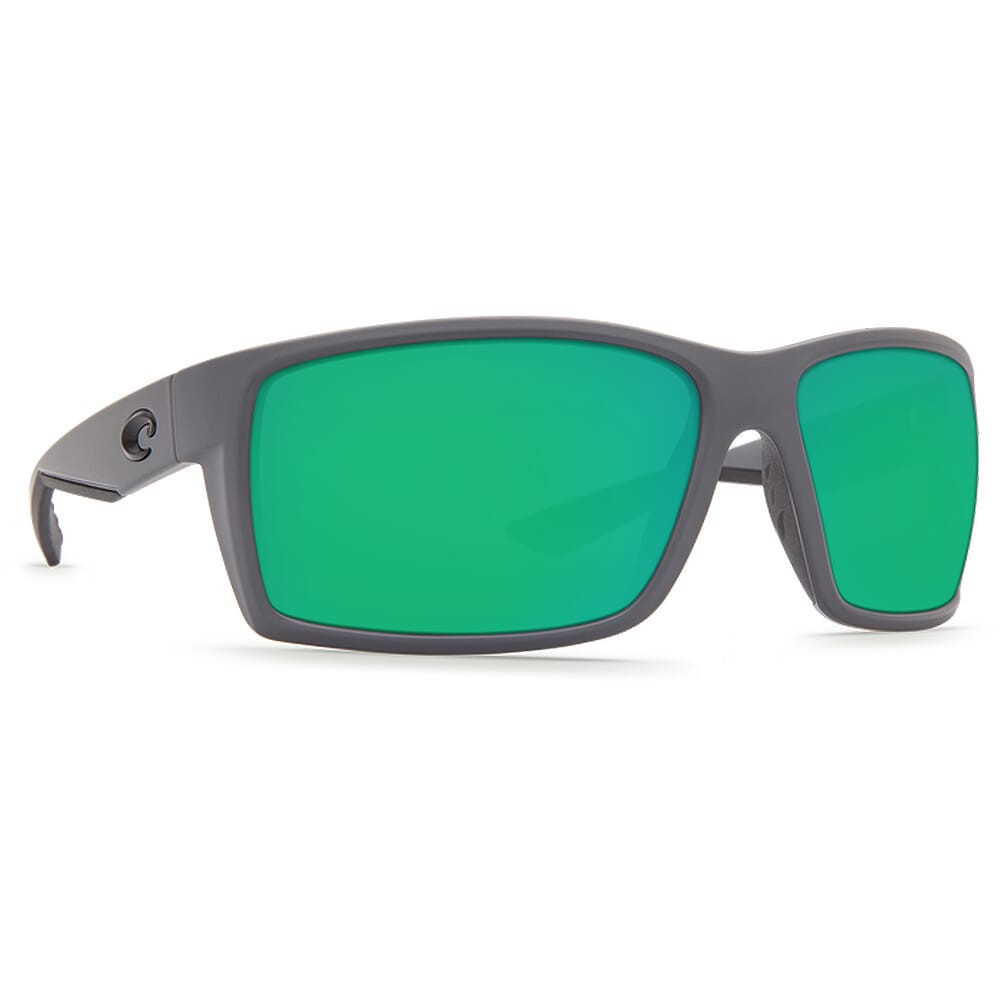 Costa Reefton Matte Gray Frame Sunglasses w/Green Mirror 580P Lenses 06S9007-90071564