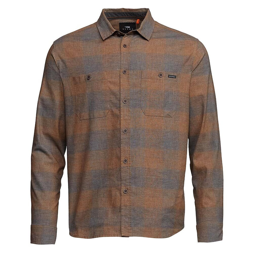Sitka Gear Ambary LS Shirt Coyote Plaid Large 600068-COSP-L