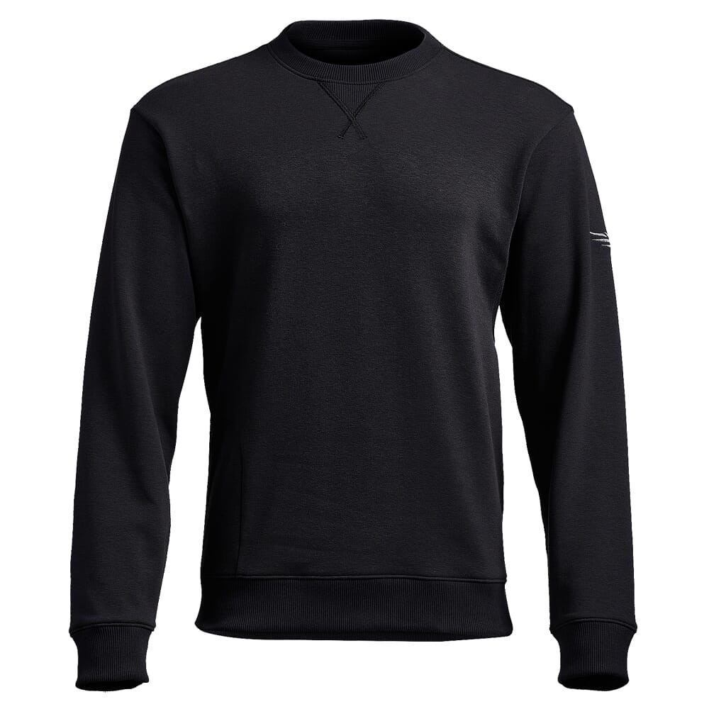 Sitka Gear Essential Crew Sweatshirt Sitka Black Large 600201-BK-L