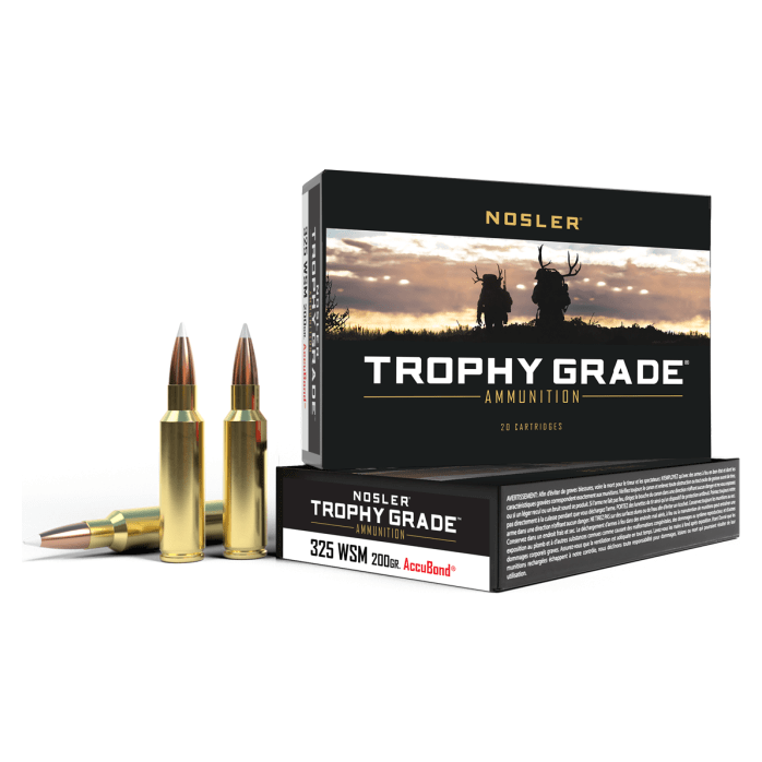 Nosler Trophy Grade TGA - 325 WSM 200g AB SP (20ct) Ammunition 60077
