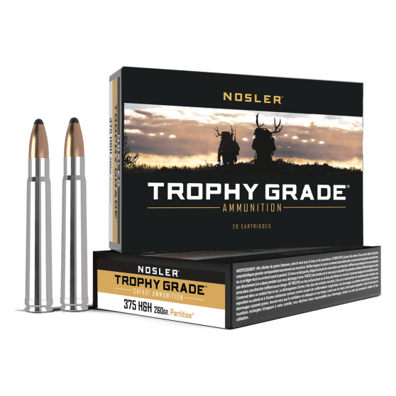 Nosler Trophy Grade TGA - 375 H&H 260g PT SP (20ct) Ammunition 60090