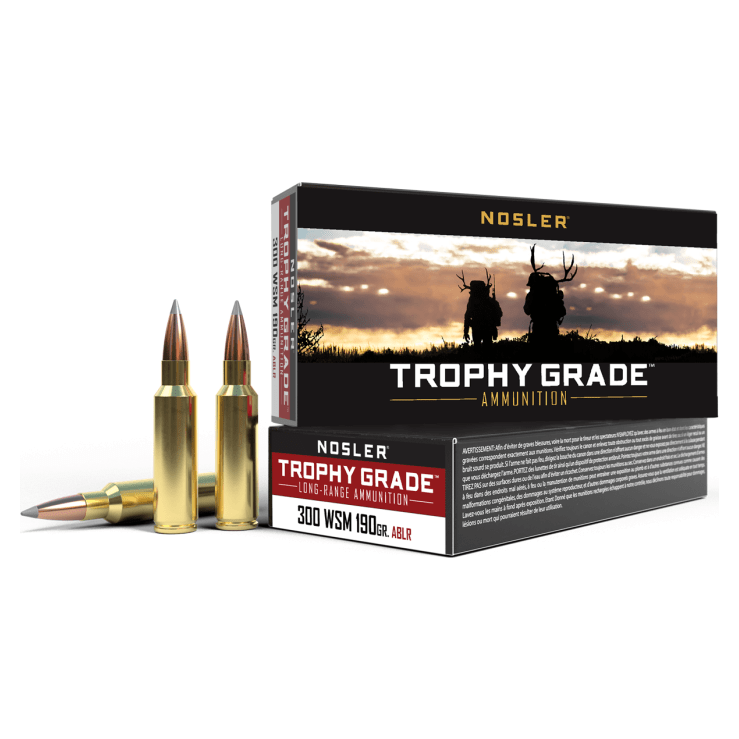 Nosler Trophy Grade (Long Range) TGA - 300 WSM 190g ABLR SP (20ct) Ammunition 60106