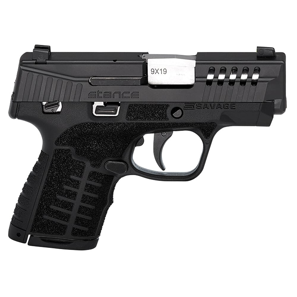 Savage Arms Stance MC9MS 9mm 3.2" 1:10" Bbl Black Semi-Auto Pistol w/TruGlo Night Sights, (1) 7rd & (1) 8rd Mags 67002
