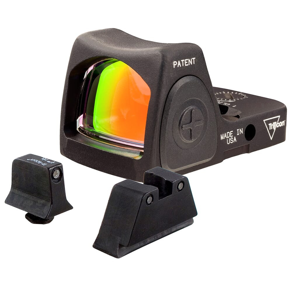 Trijicon Dual Defense Kit w/3.25 MOA RMR Type 2 & Bright & Tough BLK/BLK Night Sight Suppressor Set for Standard Frame Glock Models 700791