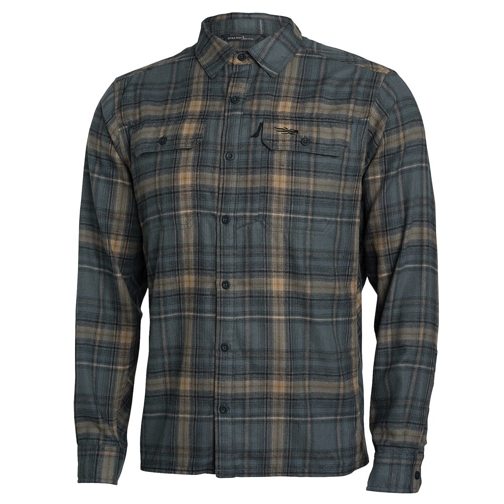 Sitka Frontier Shirt Sandstone Plaid XXX Large 80011-SZ-3XL