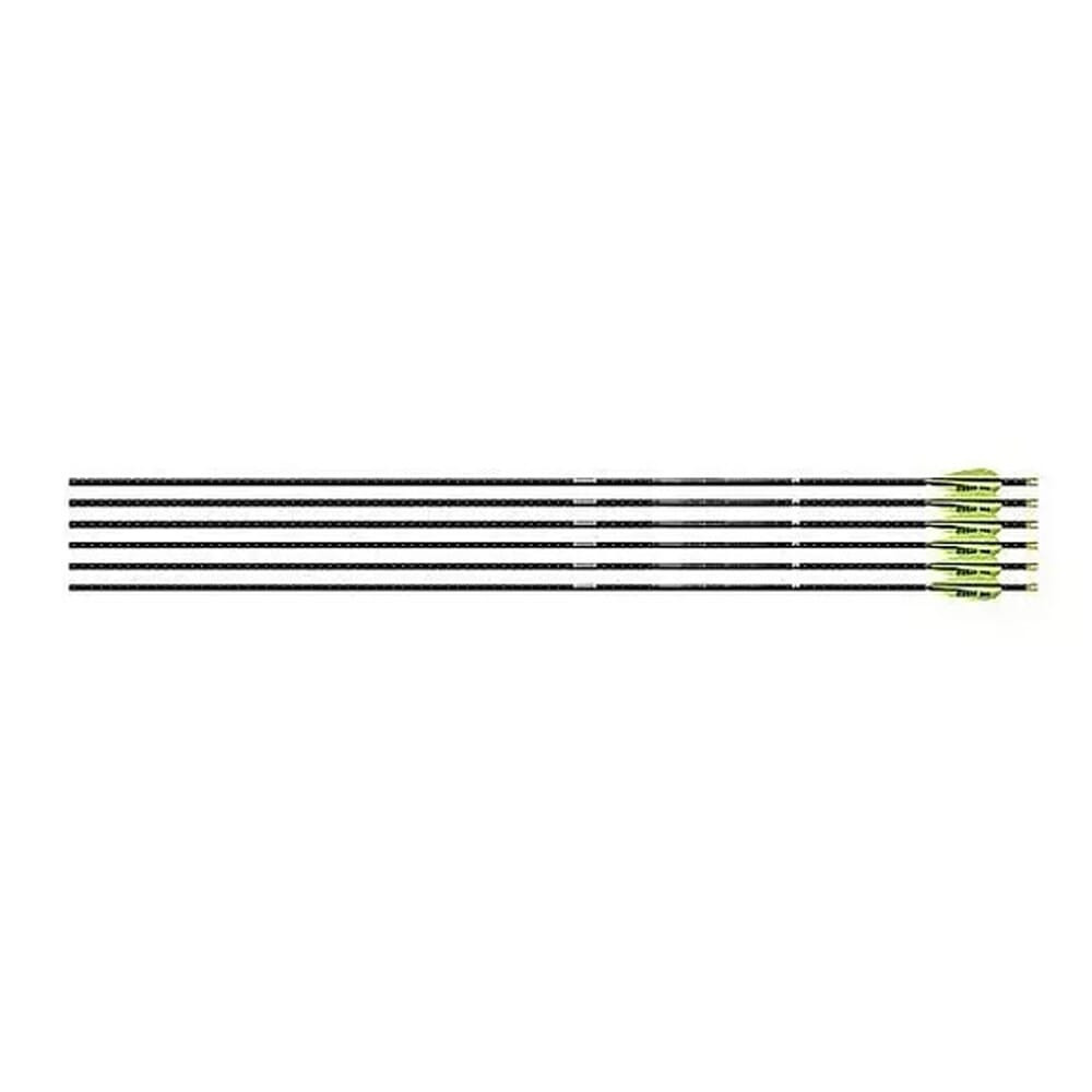 Easton 4mm FMJ Match Grade 400 Arrow w/3'' Hybrid 26 Vanes & 55gr Half-Outs 6pk 801393